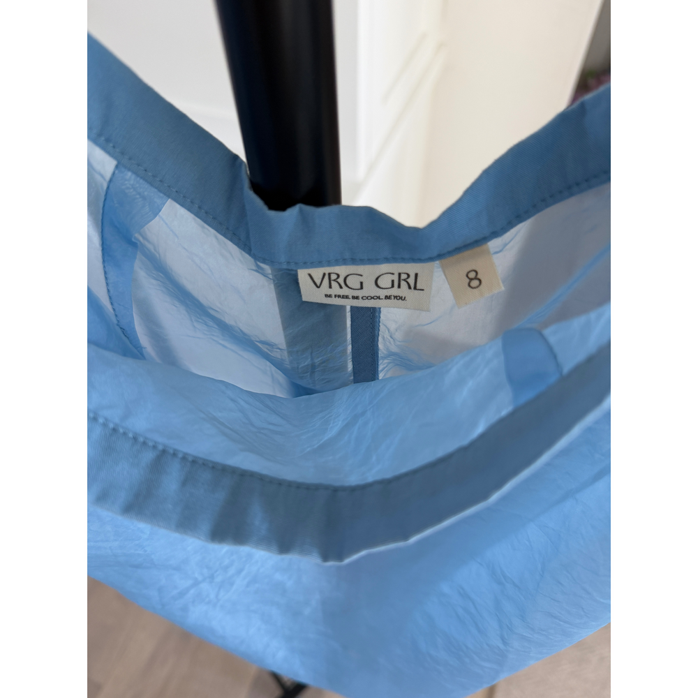 VRG GRL Light Blue Sheer Dress Size 8 - Picture 2 of 4